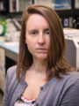 Environmental head shot of Jessica Hoffman (Postdoctoral Fellow, Biology) and Dr. Steven Austad, PhD (Distinguished Professor/Chair, Biology) standing in Volker Lab, 2019.